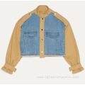 Women's Designer Two Color Jeans Jacket